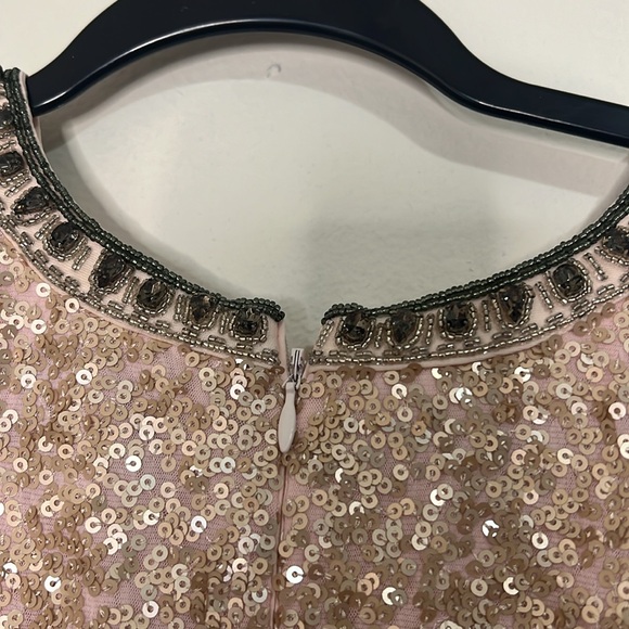 Badgley Mischka Beautiful sparkling dress size 12 pink rose coloring. - Picture 5 of 6